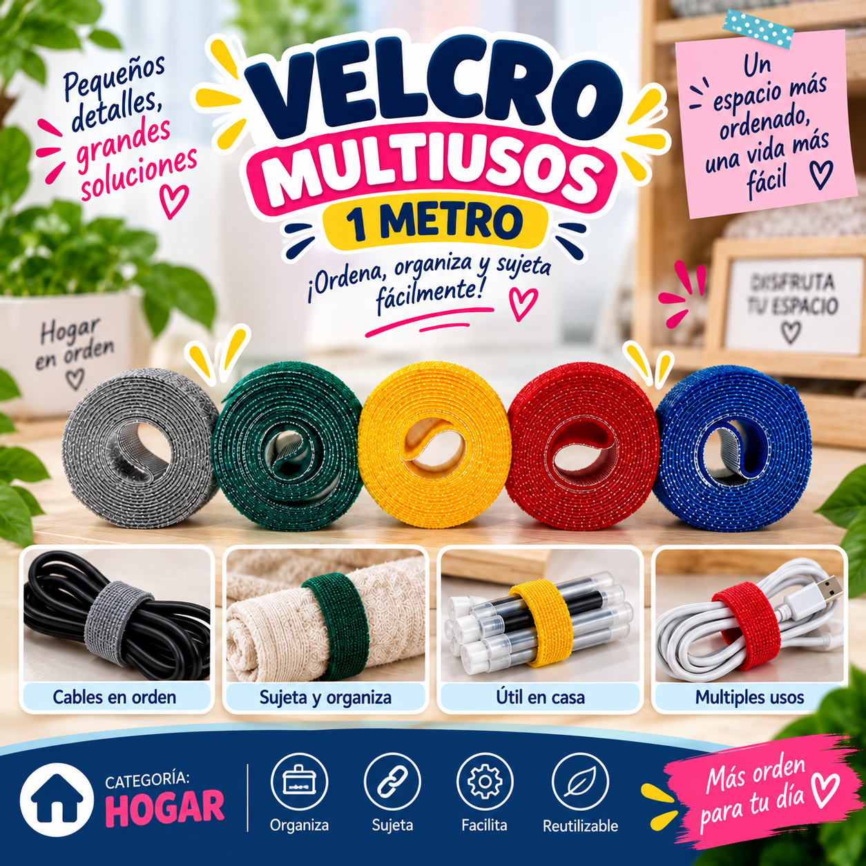 Velcro Multiusos 1metro