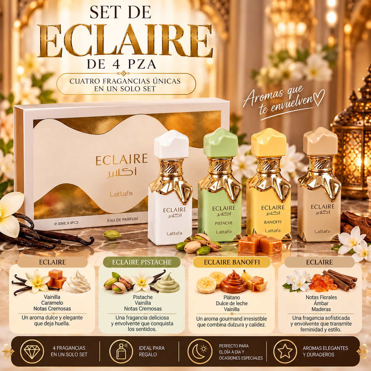 SET DE ECLAIRE DE 4 PZA
