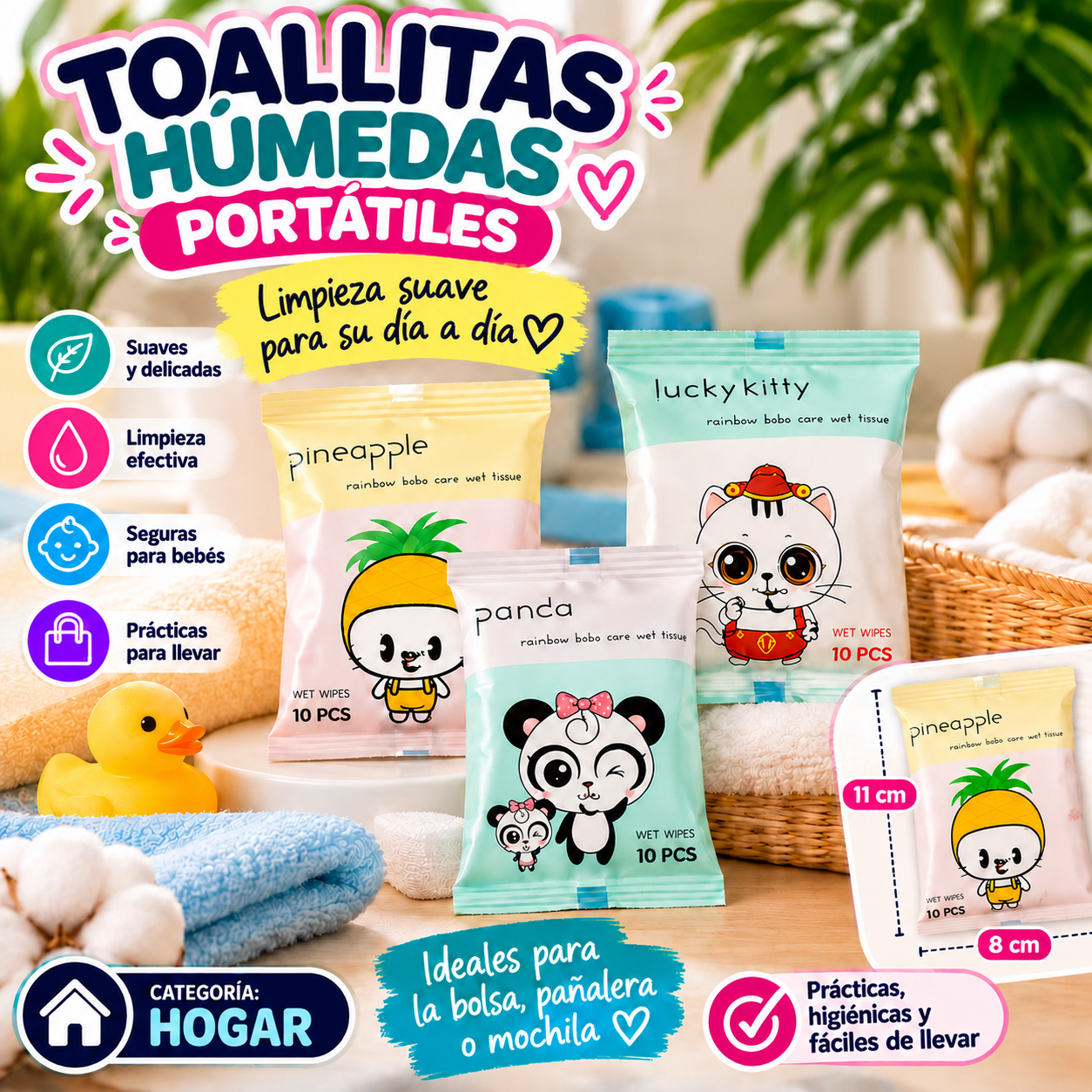 Toallitas Húmedas Portátiles
